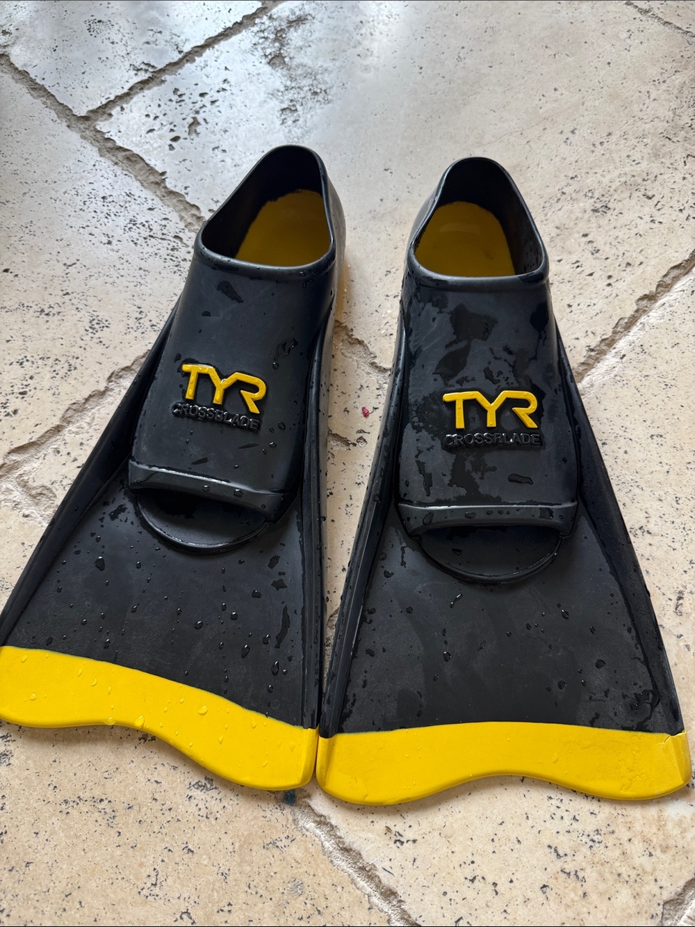 TYR Black and Yellow Swim Training Fins